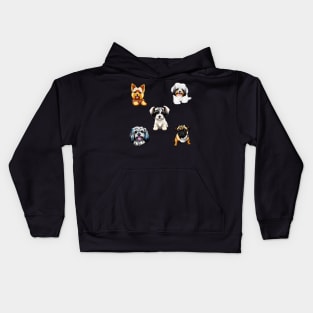 Puppy Sticker Pack Kids Hoodie